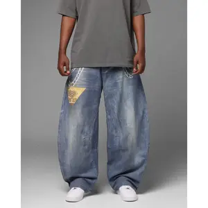 Loiter X Yu-Gi-Oh! Printed Yugi Denim Jeans Denim Blue