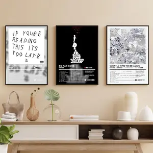 Drake Album Posters, Bundle Set of 3 Hip Hop Posters, Music WallArt, Rapper, Take Care, Certified Lover Boy, Room Decor Gift Paper Set of 3