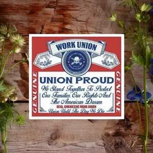 Union Money UNION PROUD sticker, Lineman Hard Hat Sticker, Lineman pride, Linelife, Blue Collar Stickers, Gift for Electrician..