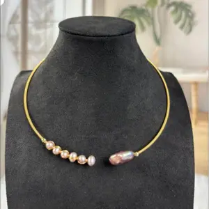 Natural Freshwater Pearls Colorful Baroque Pearl Collar Necklace Fashionable Classic Versatile Luxurious Gifts with Gift Boxes