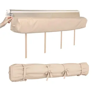 YODOLLA Retractable Awning Cover, All-Weather Protective Cover Storage Bag for 10' /13' Wide Awnings for Patio, Waterproof Polyester Fabric, Beige