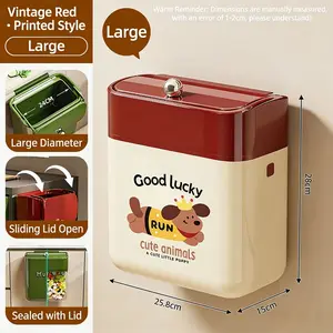 Wall-mounted kitchen trash can for collecting food waste