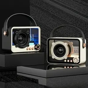 Portable Wireless Speaker, Mini Transparent Punk Wireless Speaker, USB Rechargeable Speaker with Breathing Light, Suitable for Camping, Home, Gift, Audio