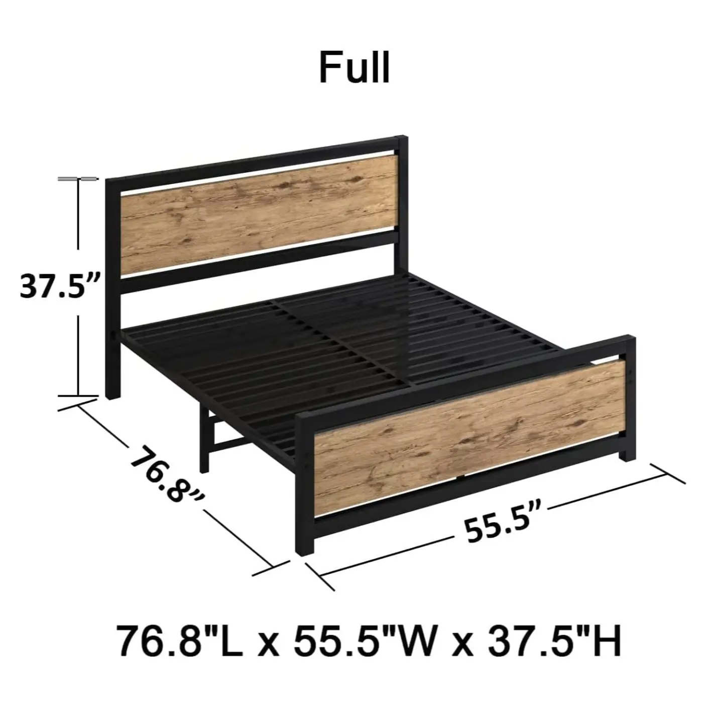 Full Size Black Brown