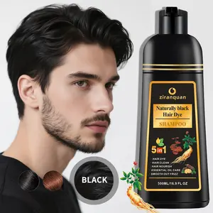 Mustache & Beard, Just For Men, Beard Coloring for Gray Hair with Brush, Ammonia-Free, With Ginseng GINGER Polygonum Multiflorum and Herbal for Healthy Facial Hair - Black
