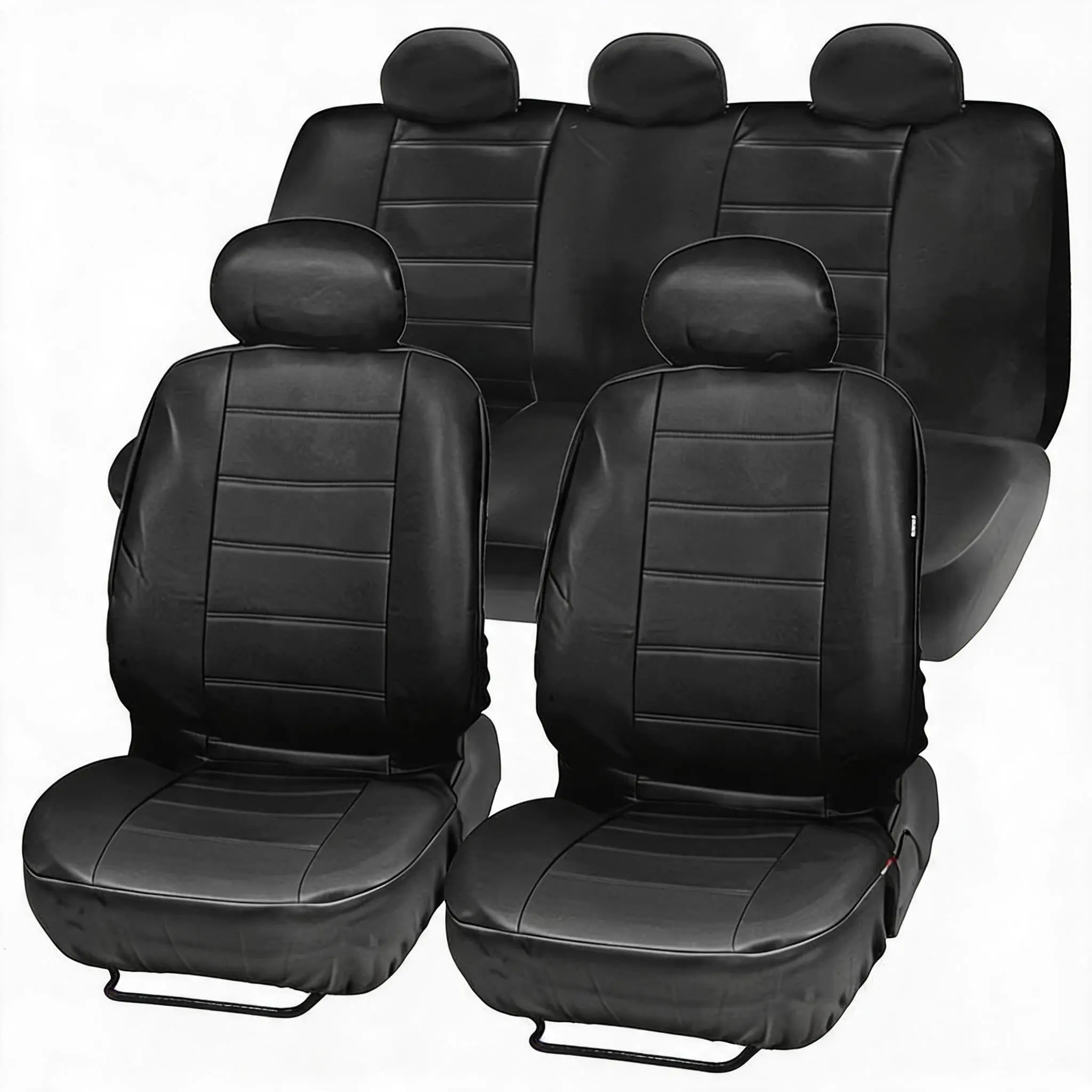 Global Fit PU Leather Car Seat Cover Set – Select Protection for 5-Seater Vehicles – Durable, Easy-Clean Interior Accessory – Fits Most Cars and SUVs
