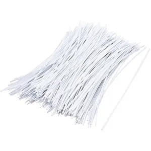 250 count Twist  Cord Wire Ties  Fastening (6 Inch, White)