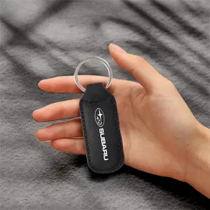 Vintage Leather Car Keychain, Keyring Key Chain Ring Accessory for Subaru Models, Stylish & Durable Design, Perfect Gift Option