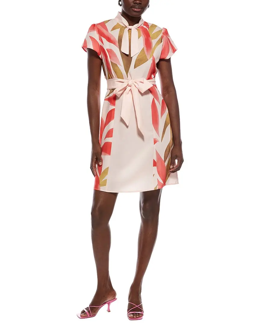Nancy Yang Short Sleeves Shift Dress