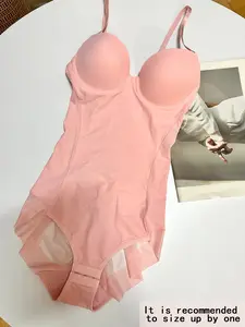 Slimming Bodysuit Shapewear with Bra, Adjustable Straps and Hook Closure, Lightweight Shaping Underwear for Women, Perfect for Evening Gowns