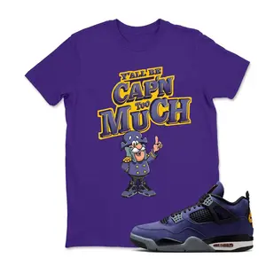 CAP'N! , lakers 4s Graphic T-Shirt , Shirt To Match sneaker Streetwear Graphic Shirt Men Women