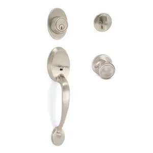 Frankfort Satin Nickel Traditional Handleset with Salem Knob
