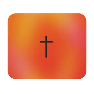 Vibrant Cross Mouse Pad, Colorful Office Decor, Desk Accessory, Christian Mouse Pad, Inspirational Workstation
