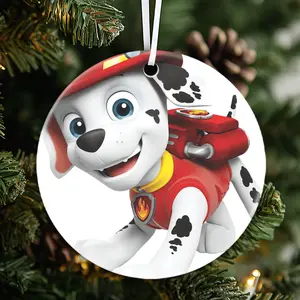 Christmas Ornaments Marshall Got Replaced Paw Patrol Marshall Paw Patrols New Year Family Acrylic X-Mas Tree Holiday Gift For Friends