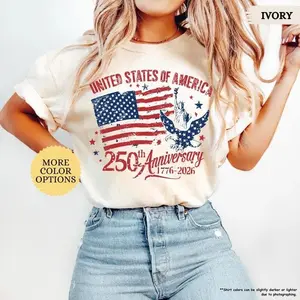Comfort Colors America 250th Anniversary Shirt, Patriotic Eagle Tee, Distressed 4th Of July Shirt, American Flag Shirt, Patriotic Gifts