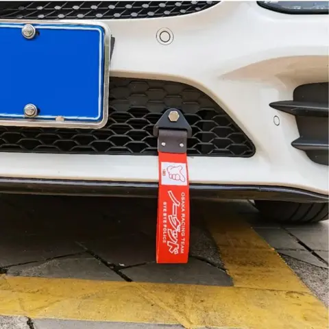 Car Light Tow Strap, Universal Car Light Towing Rope, Car Front Bar Decorative Streamer, Car Exterior Decorative Accessories, Car Light Embellishments