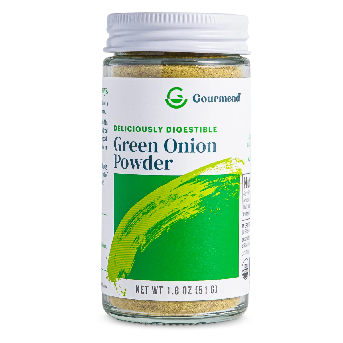 Gourmend Foods Green Onion Powder – Low FODMAP, Filler Free, Gluten Free, 100% Natural, No Corn Starch, Maltodextrin, "Flavors" or Other Fillers