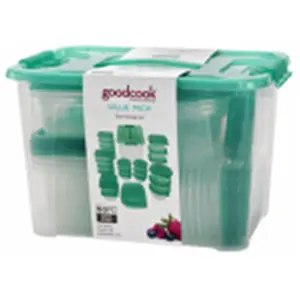 212 MAIN 50-Piece Teal Plastic Food Storage Containers - Dishwasher-Safe, Freezer-Safe Kitchen Snack Containers, Snack Container