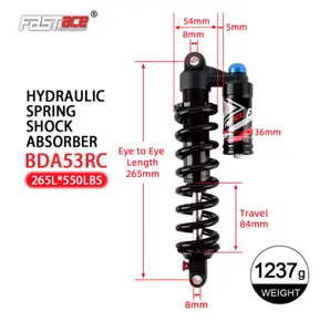 Fastace Downhill Electric Bicycle 265MM*450 lbs Shock Absorber MTB DH Rear Suspension Shock Absorber for Surron Bicycles