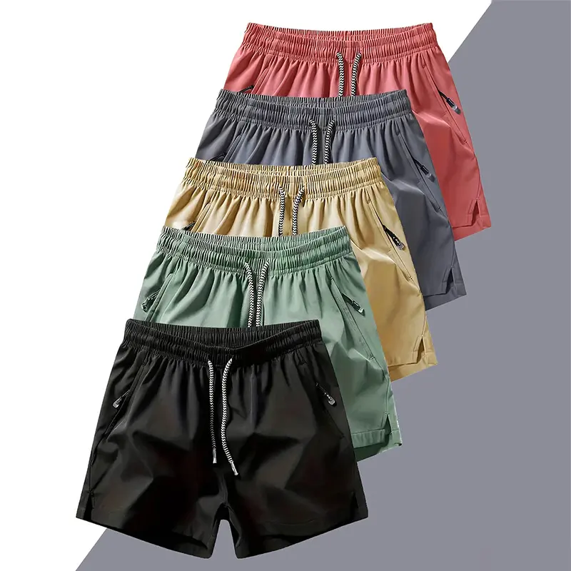 Summer Ice Silk Five-Point Shorts Men's Casual Sports Basketball Shorts Loose Training Shorts Sports Shorts Basketball Running Badminton Tennis