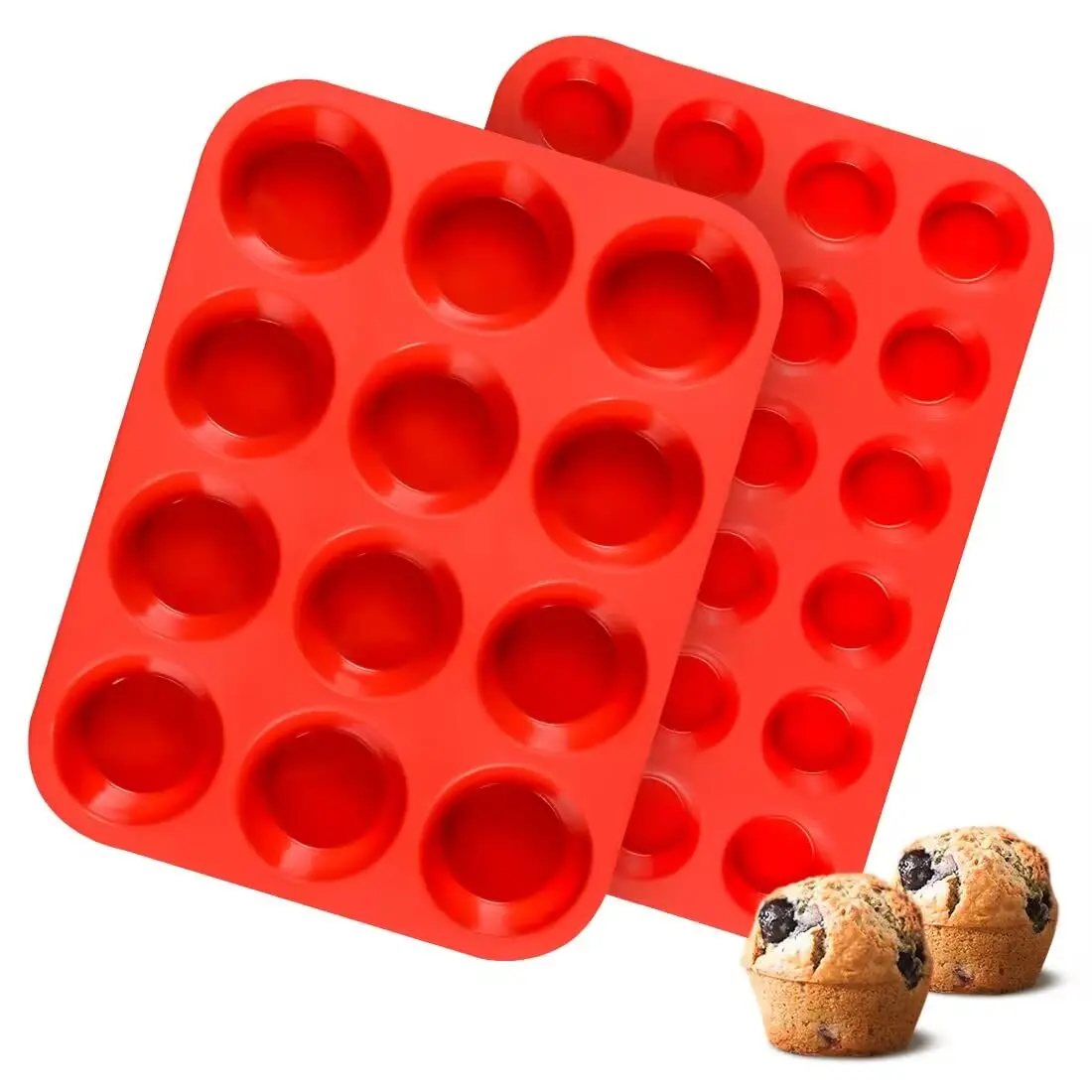 2pcs:12-Cup Regular & 24-Cup Mini