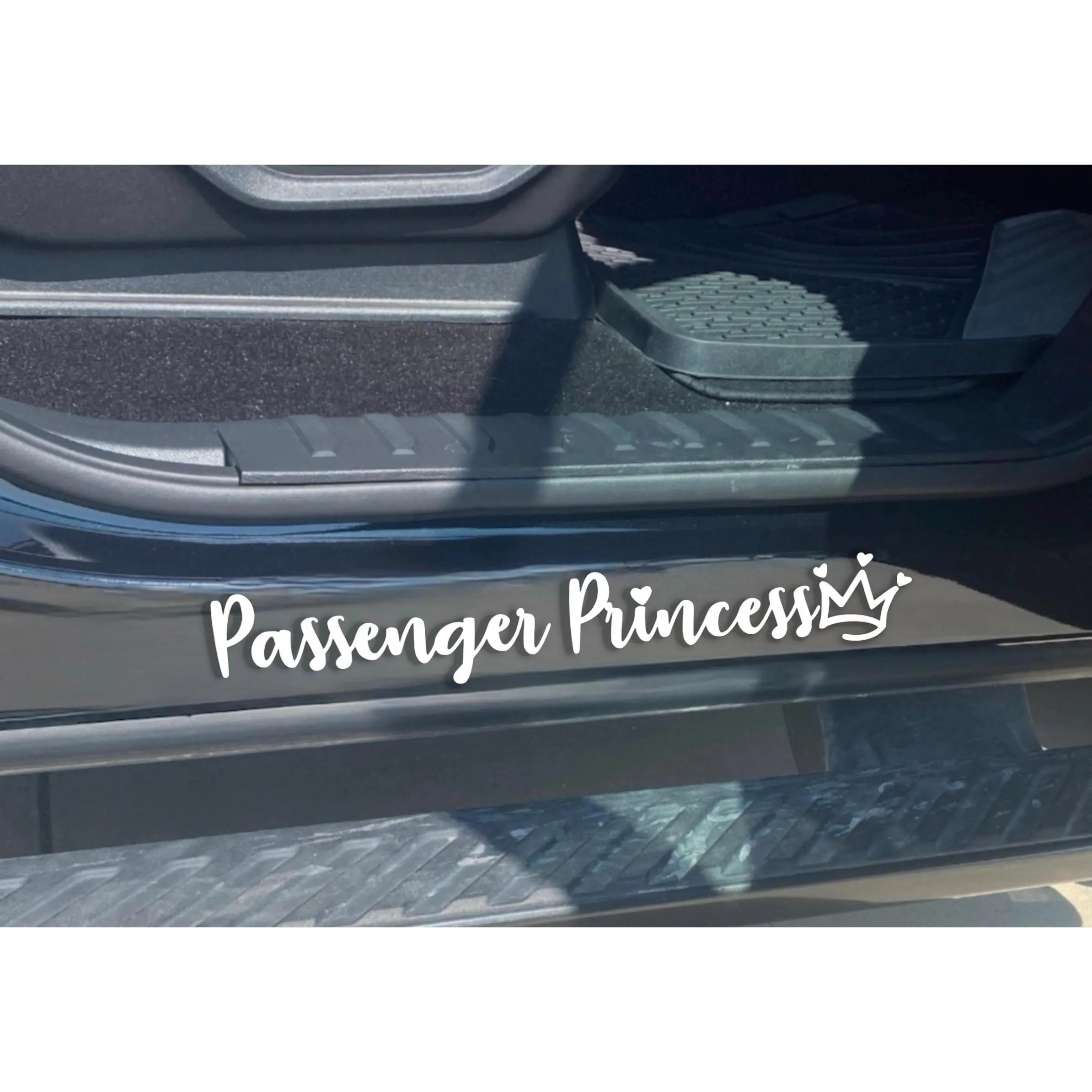 Passenger Princess Car Door Decal | Truck Door Jam Sticker | Funny Vinyl Car Decal | Passenger Side Sticker | Cute Car Accessory
