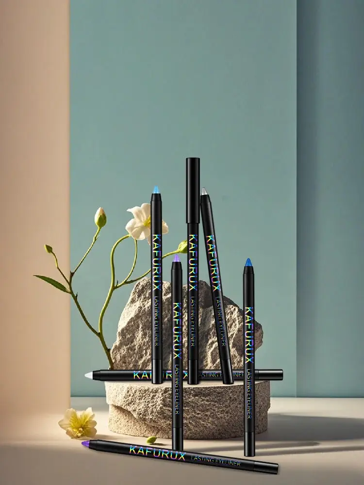 1pc Colourful Eyeliner Pen,High Pigmented Pearly Glitter&Shimmer Metallic Eyeliner Stick, Long Lasting Waterproof White Black