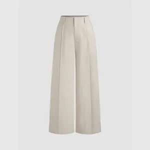 Cider [size 2-26] French Riviera Vacation Linen-blend High Rise Solid Pocket Wide Leg Trousers