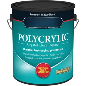 1 gal  14444 Clear Polycrylic Water-Based Protective Finish Semi-Gloss