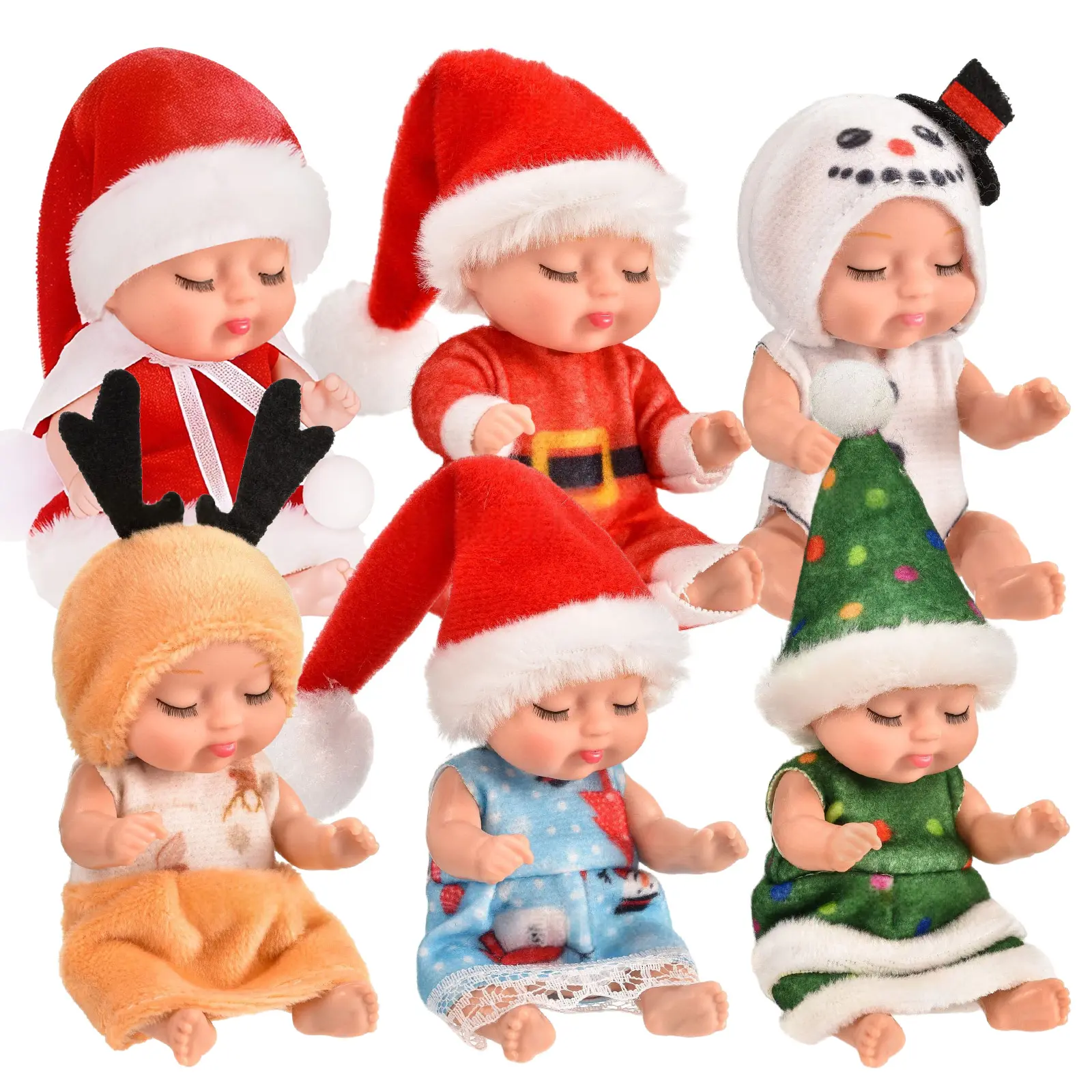 Mini sleeping baby doll, realistic vinyl doll with eyes closed, toddler girl, baby shower discount for calming sensory toys, birthday party gift.