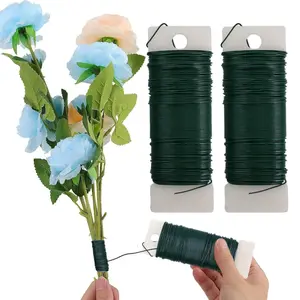 Coated Craft Wire 22 Gauge 0.7mm X 35m, Bendable Iron Wire for Floral Arrangements, Binding, Weaving & DIY Projects, Floral Supplies