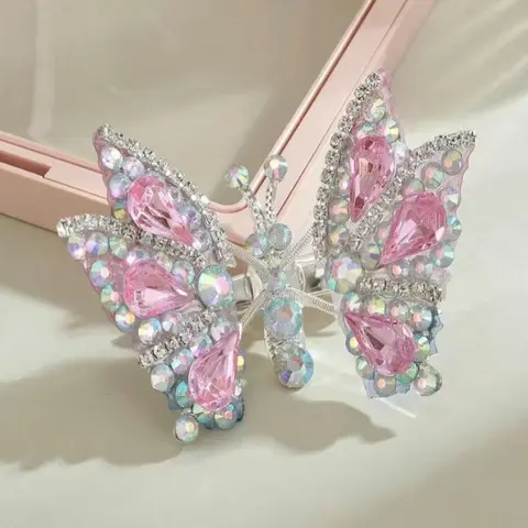 Handmade 3D Moving Butterfly Hair Clips with Gift Box Included, Perfect Christmas Spa Headband Accessory, High-Quality Grip Design, Unique Design, Super Cute Clips, Hair Decor