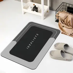 Bath Mats,Super Water Absorbent Anti-slip Bathtub Mat for Bathroom Floor, Rubber Backed Diatomite Bathroom Mat, Stain Resistant Quick Dry Bathroom Rug for Living room Bedroom Kitchen and Shower,Bathroom Carpet Decorative Magic Mat For Home Hotel Salon Dor