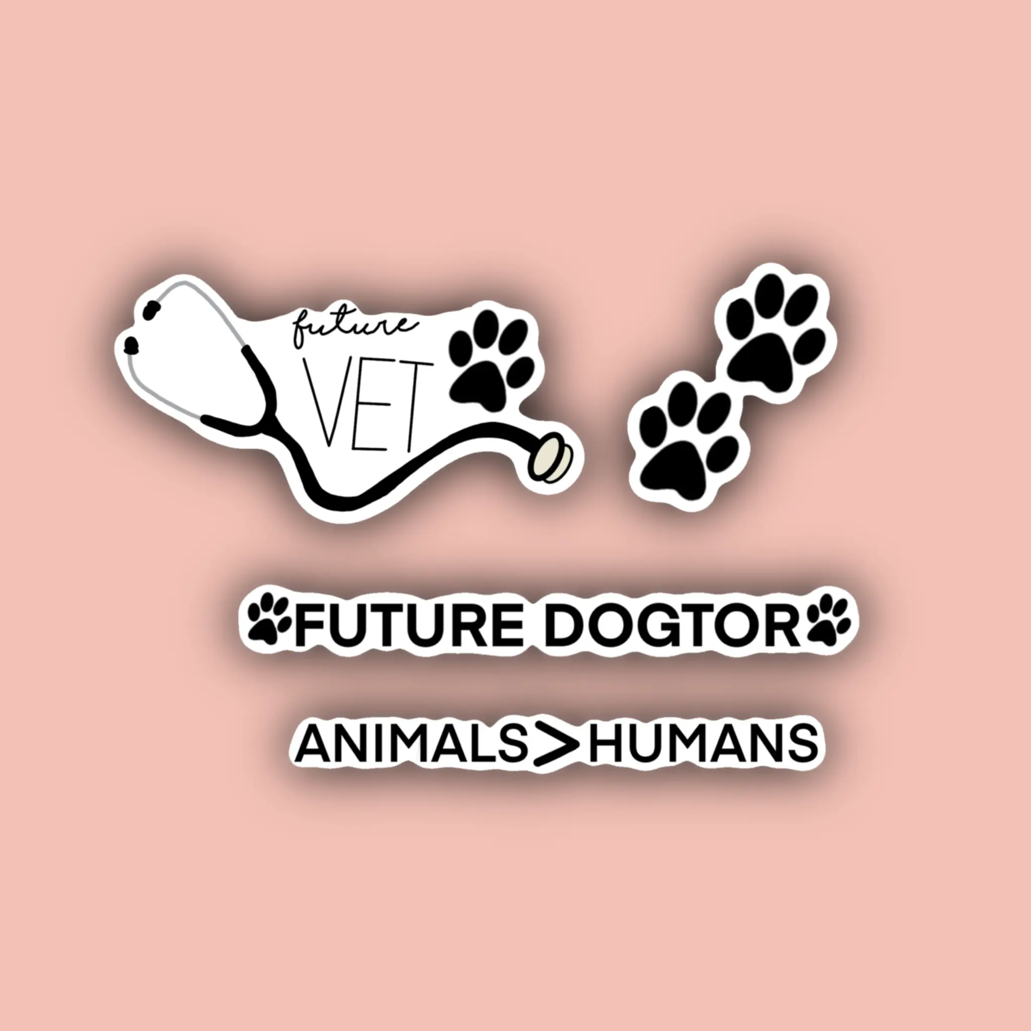 Future Vet Sticker Pack - Waterproof Stickers - Vetrinarian - Dogtor
