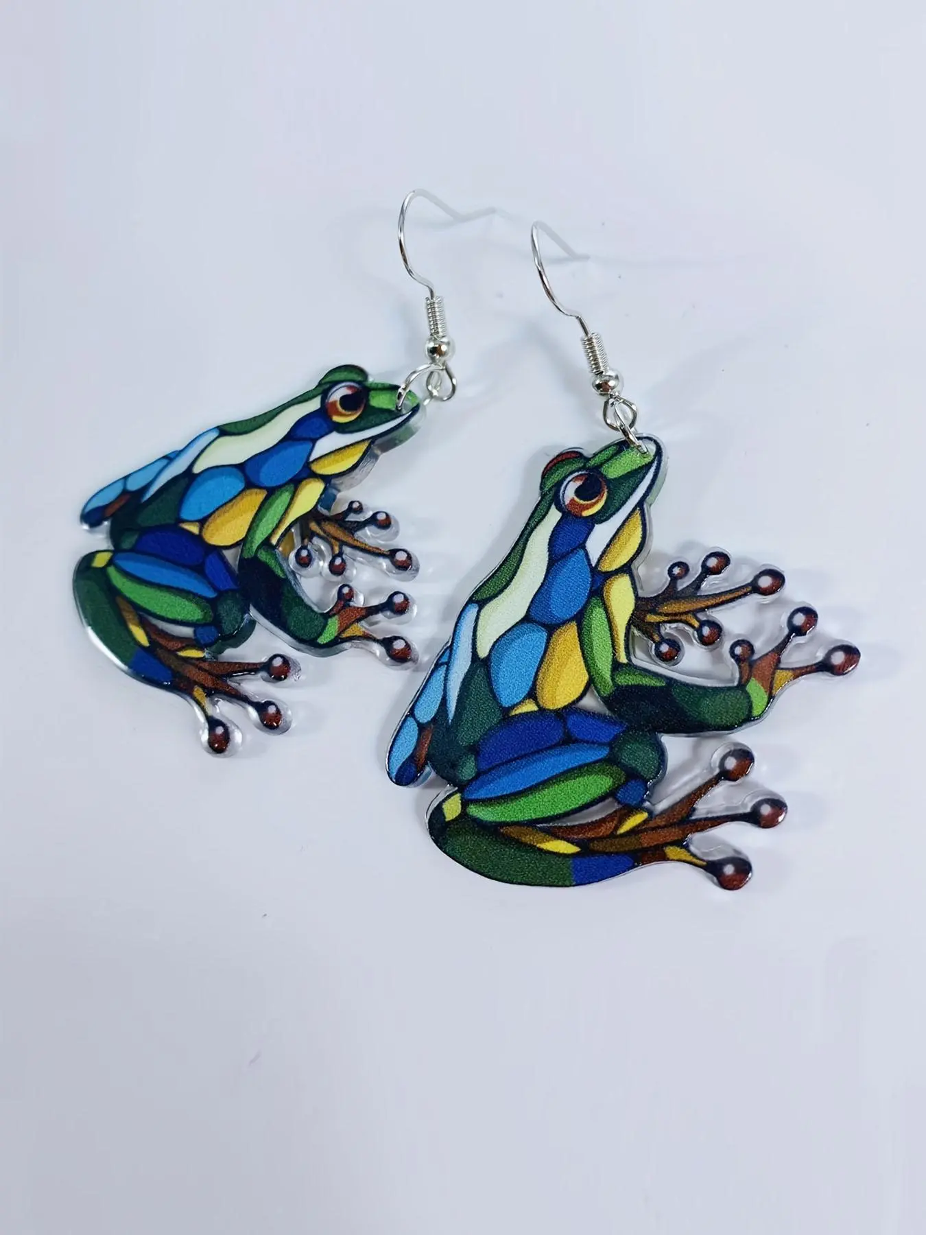 Frog Design Dangle Earrings, Colorful Acrylic Earrings, Fashionable Earrings, Fashion Accessories for Women, Daily Wear, Festive Occasions, Fashion Jewelry Accessories