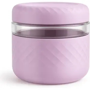 24 oz Glass Lunch Bowl Container with Lid, Leak & Spill Proof, BPA-Free, Microwave & Dishwasher Safe, Airtight Meal Prep & Food Storage Jar for Lunch, Salad, Soup, Overnight Oats, Stew, Yogurt