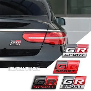 1Pcs 3D Metal Car Sticker Emblem Badge Decoration Decals Auto Accessories For Toyota GR Sport Camry Corolla C-HR RAV4 86 Prado Prius Yaris RZ RC RS Avensis