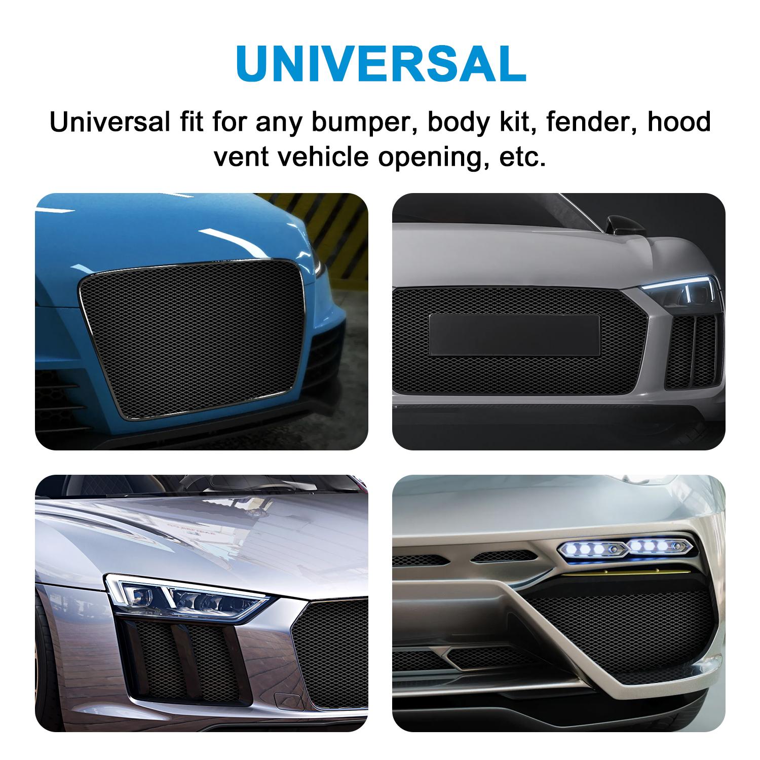 Universal Black Aluminum Mesh Grille Cover-40"x13"Car Bumper Hood Vent Grill Net,Universal Bumper Grills Meshs for Front Bumper & Car Hood Vent Grille Inserts Universal Black Aluminum Mesh Grille Cover-40"x13"Car Bumper Hood Vent Grill Net,Universal Bumper Grills Meshs for Front Bumper & Car Hood Vent Grille Inserts