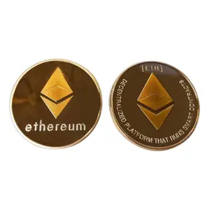 Ethereum 24kt gold-plated limited edition, 2 coins. Replicas and imitations