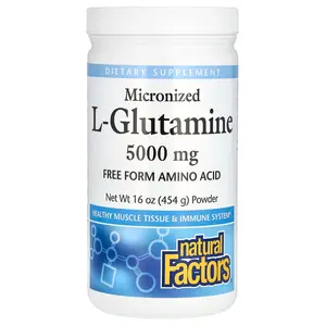 Natural Factors Micronized L-Glutamine Powder, 16 oz (454 g)