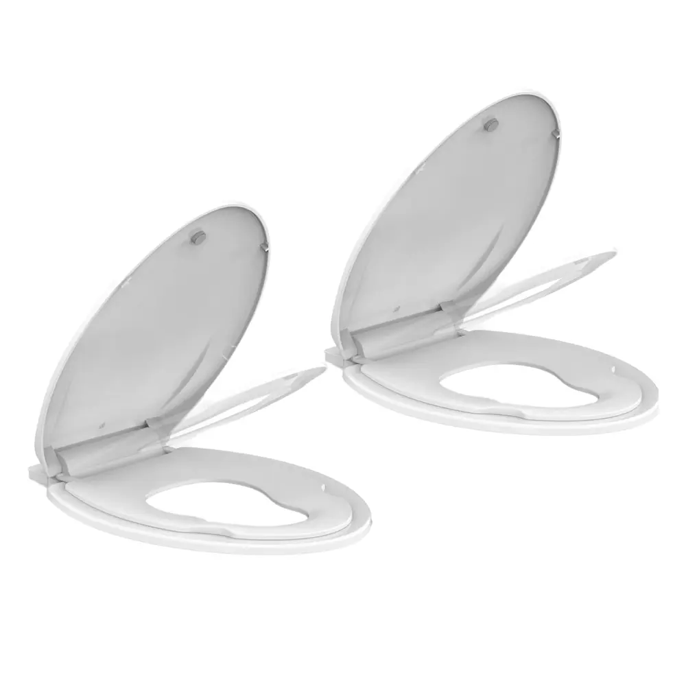 2 Pack Elongated (19″) White