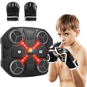 Music Boxing Machine Sport Toys for Kids and Adults,Wall Mounted Bluetooth Smart Punching Target,Training Pad Toy with Boxing Glove,Ideas Toys for Boys Girls Kids 3 4 5 6 7 8 9 10 11 12+ Years Old