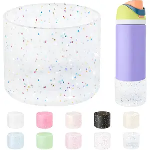 Silicone Boot for Owala FreeSip 24/32/40oz Water Bottle, Sleeve Cover for Owala Water Bottles, Tall Anti-Slip Bottom Protective for Owala Accessories,Glitter Drinkware Cup Mug Tumbler