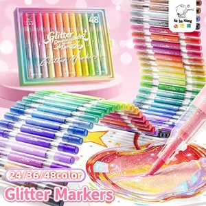 Glow Markers, 26/36/48 Flashing Metal Colors, Art and Craft Gifts for Teens and Girls, Fun Art Supplies for Ages 8-16