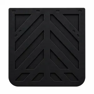 Chevron Mudflaps - 1/4" Thick Rubber PAIR - 24 x 24"