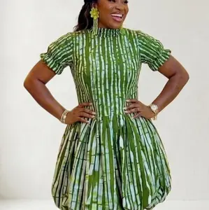 Smocky Bubble Dress Woman Bubble Dress
