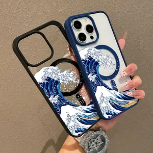 Premium Magnetic Phone Case for iPhone11/12/13/14/15/16/17/promax The Great Wave Off Kanagawa y2k cased MagSafe Ready, Anti-Fall, Springtok and Ultra-Thin Design |     Perfect for Everyday Use Protector Screen Protector