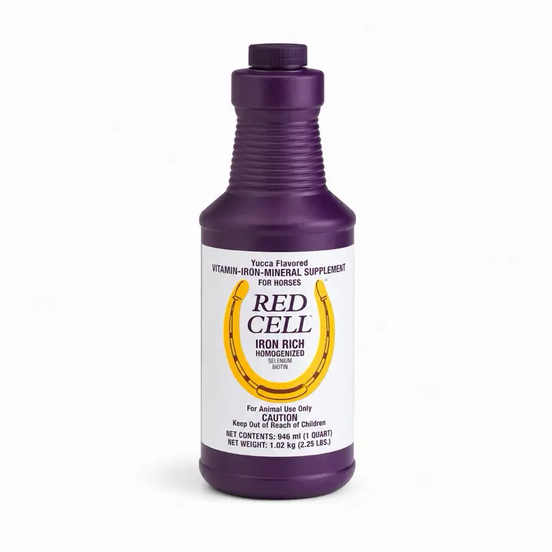 Red Cell Iron & Vitamin Supplement for Horses - 946 mL (32 fl oz, 1 qt)