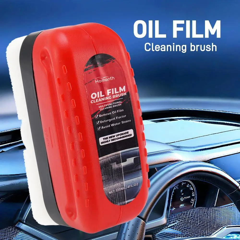 Car Window & Windshield Oil Film Removal Tool, Car Cleaning Accessories, Multi-Use Brush