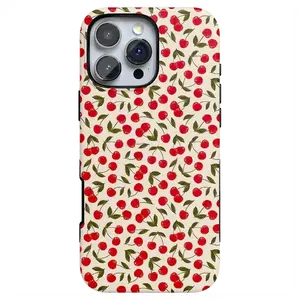 Casely iPhone 16 Pro Max Case | Cherry on Top | Red Cherries | Bold Protective Design | Compatible with MagSafe